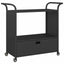 barvogn med skuffe 100x45x97 cm polyrattan sort