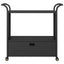 barvogn med skuffe 100x45x97 cm polyrattan sort
