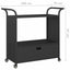 barvogn med skuffe 100x45x97 cm polyrattan sort