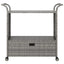 barvogn med skuffe 100x45x97 cm polyrattan grå