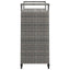 barvogn med skuffe 100x45x97 cm polyrattan grå