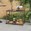 barvogn 100x45x83 cm polyrattan brun