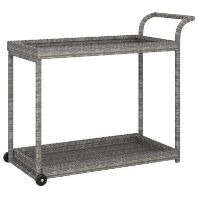 barvogn 100x45x83 cm polyrattan grå