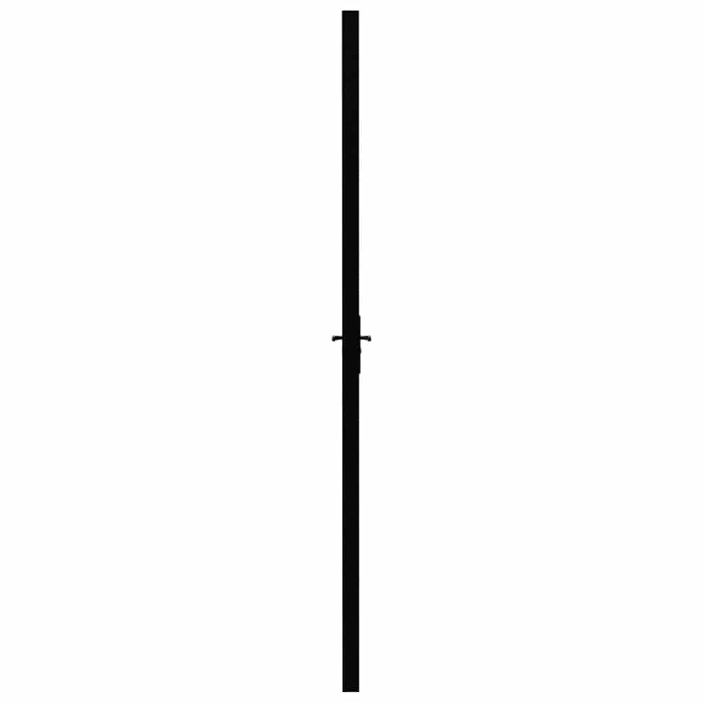 indvendig dør 93x201,5 sikkerhedsglas og aluminium sort