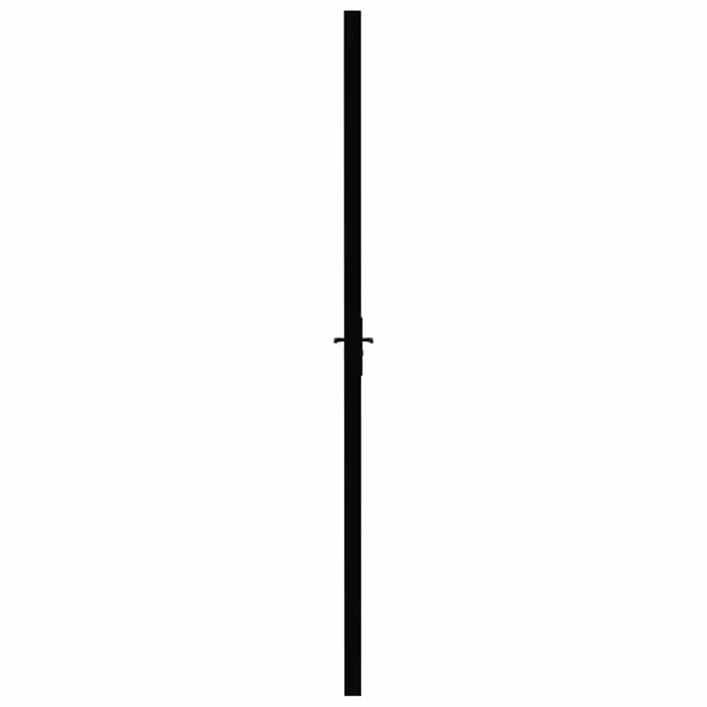 indvendig dør 93x201,5 cm sikkerhedsglas og aluminium sort