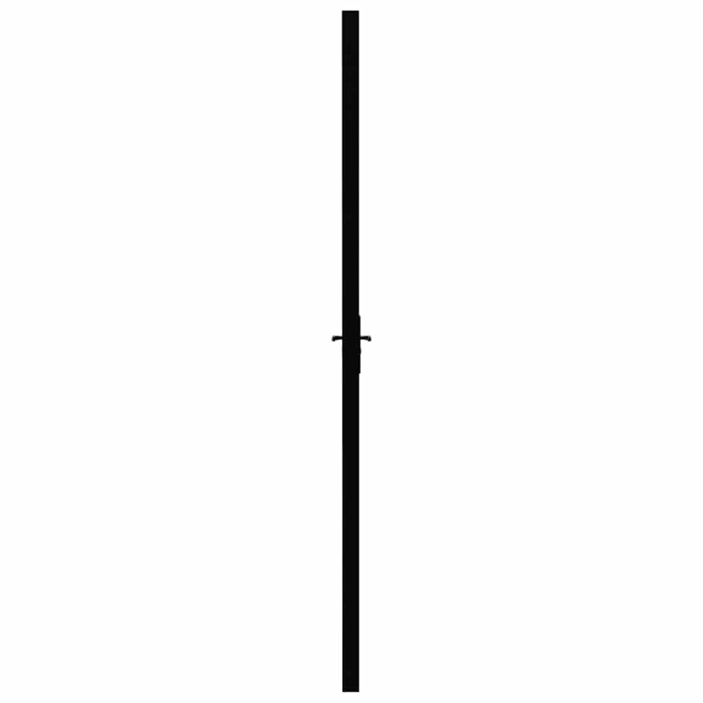 indvendig dør 102,5x201,5 cm sikkerhedsglas og aluminium sort