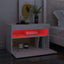 sengebord med LED-lys 2 stk. 60x35x40 cm konstrueret træ hvid