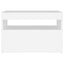 sengebord med LED-lys 2 stk. 60x35x40 cm konstrueret træ hvid
