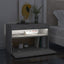 sengebord med LED-lys 2 stk. 60x35x40 cm betongrå