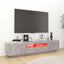 tv-skab med LED-lys 180x35x40 cm betongrå