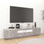 tv-skab med LED-lys 180x35x40 cm betongrå