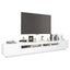 tv-skab med LED-lys 260x35x40 cm hvid
