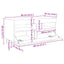 tv-skab med LED-lys 260x35x40 cm hvid