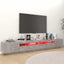tv-skab med LED-lys 260x35x40 cm betongrå