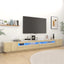 tv-skab med LED-lys 300x35x40 cm sonoma-eg