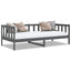daybed 90x200 cm massivt fyrretræ grå