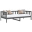 daybed 90x200 cm massivt fyrretræ grå
