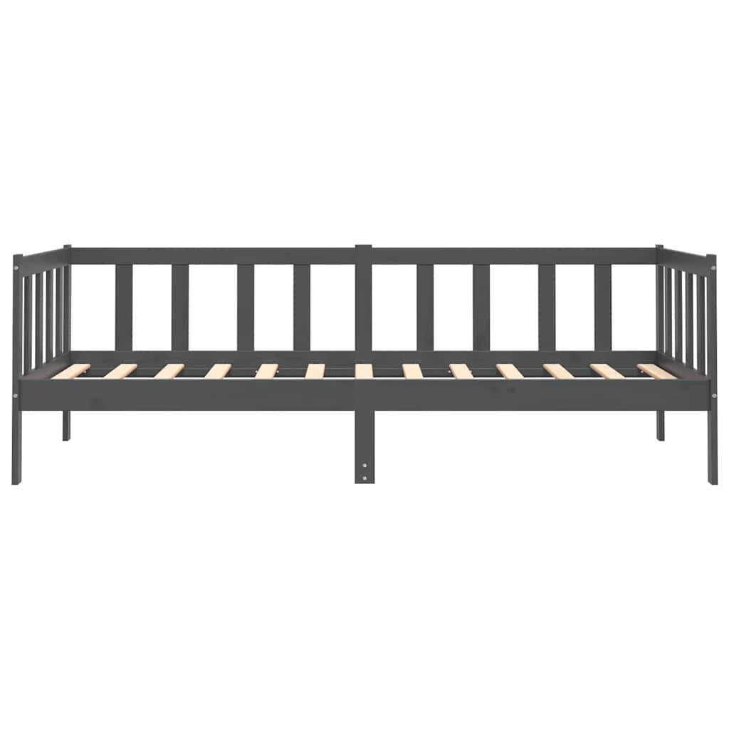 daybed 90x200 cm massivt fyrretræ grå