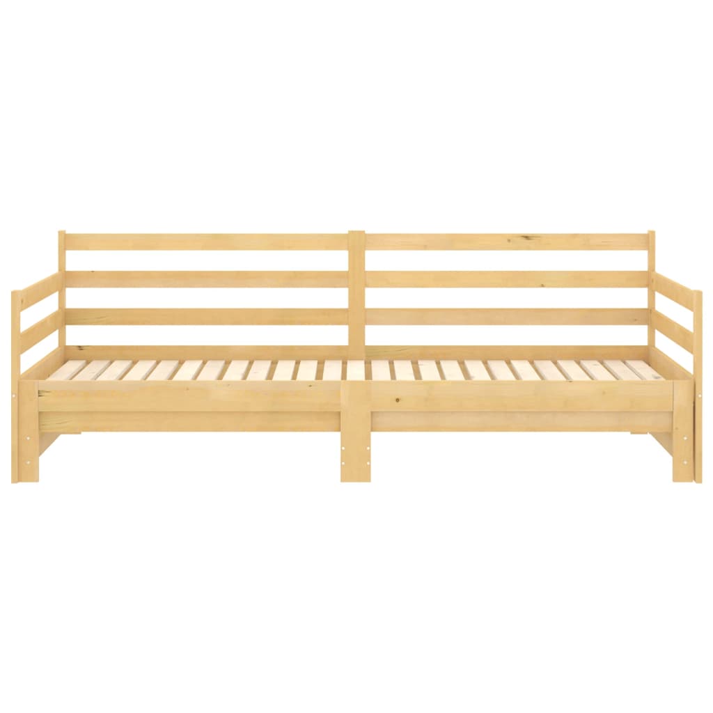 daybed med udtræk 2x(90x200) cm massivt fyrretræ