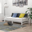 daybed med udtræk 2x(90x200) cm massivt fyrretræ hvid
