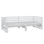 daybed med udtræk 2x(90x200) cm massivt fyrretræ hvid