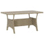 havebord 120x70x66 cm polyrattan grå