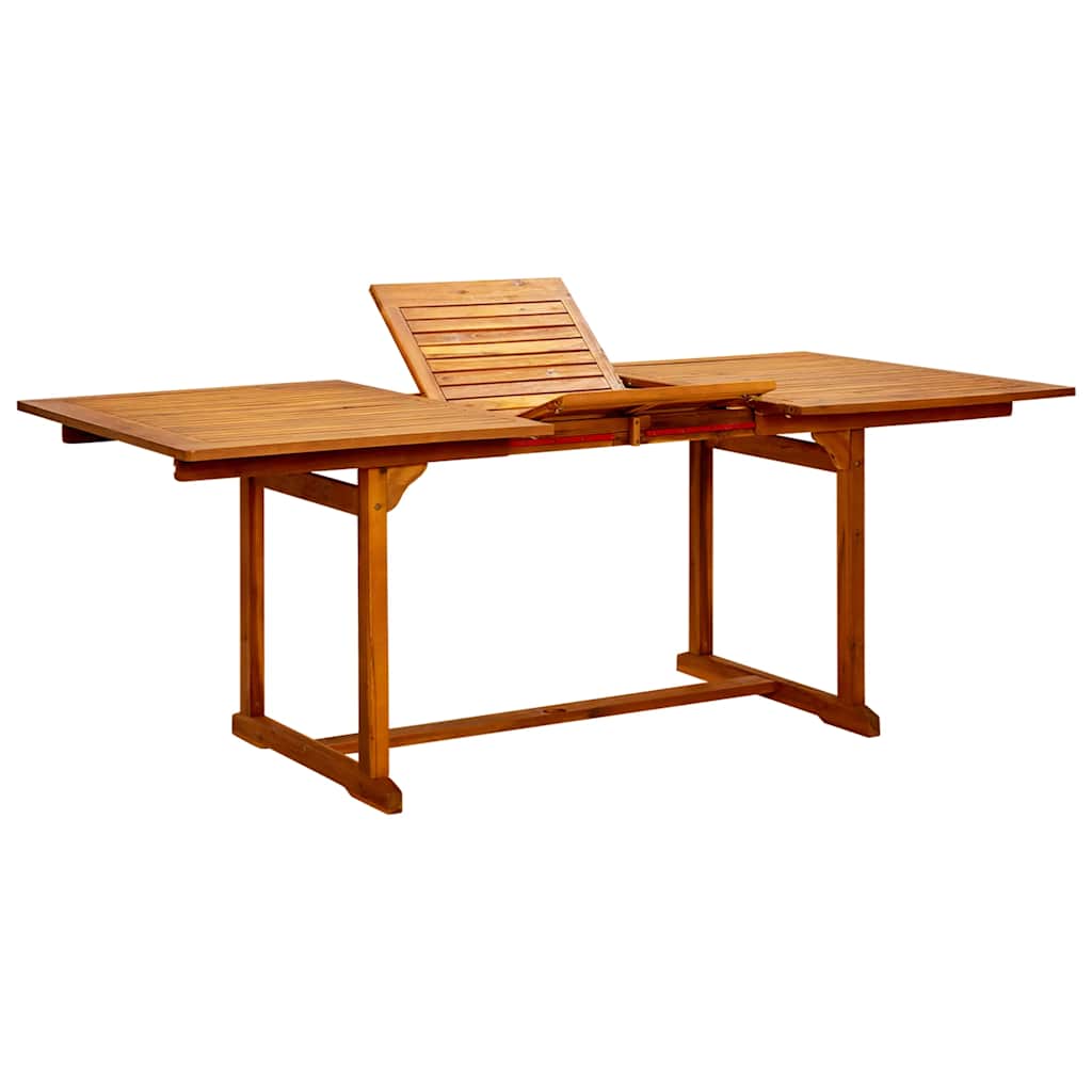 havebord (150-200)x100x75 cm massivt akacietræ billede