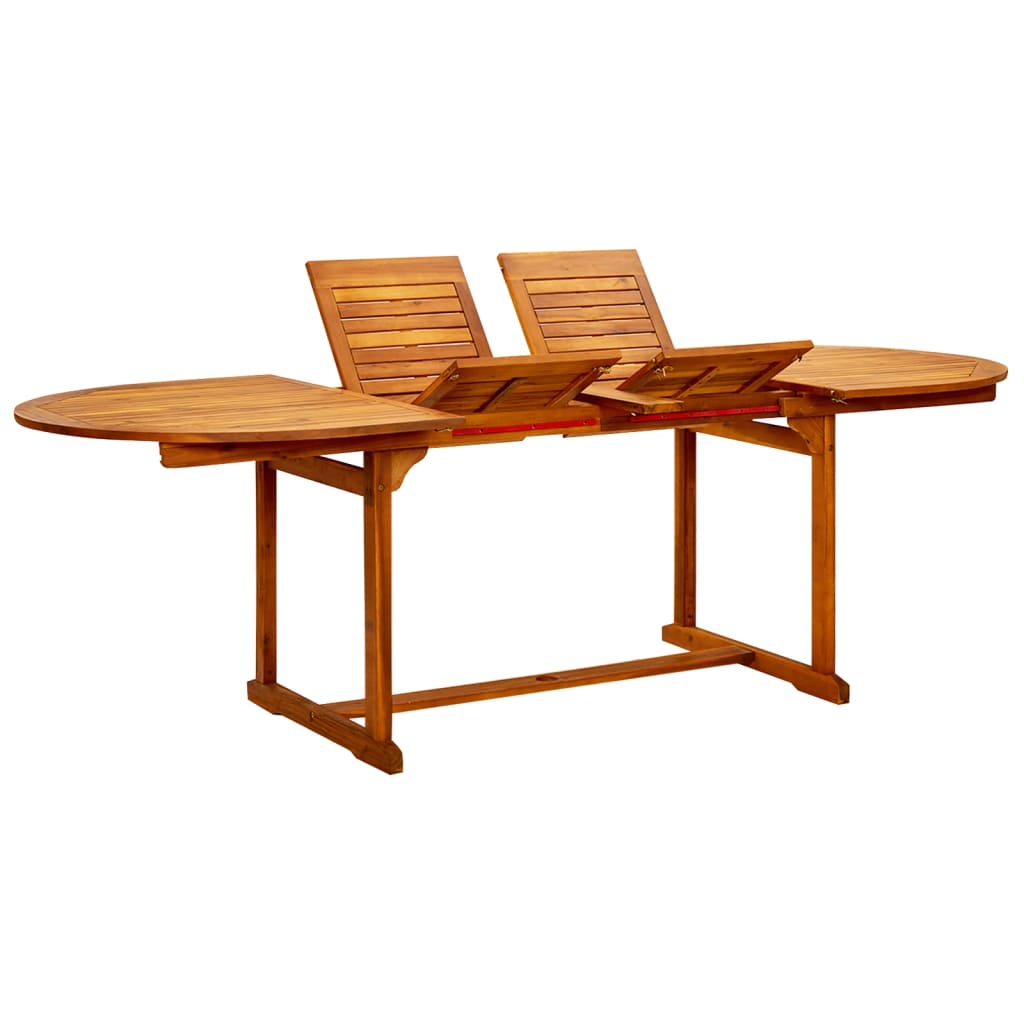 havebord (160-240)x100x75 cm massivt akacietræ billede