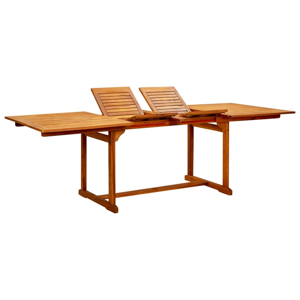 havebord (160-240)x100x75 cm massivt akacietræ billede