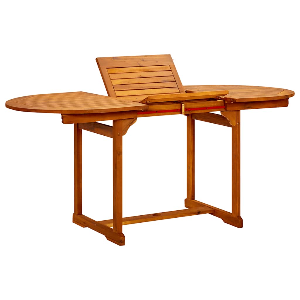 havebord (120-170)x80x75 cm massivt akacietræ billede