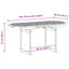 havebord (120-170)x80x75 cm massivt akacietræ