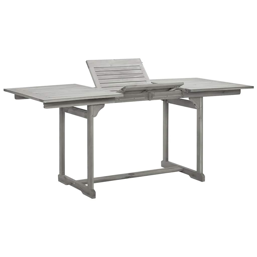 havebord (120-170)x80x75 cm massivt akacietræ billede