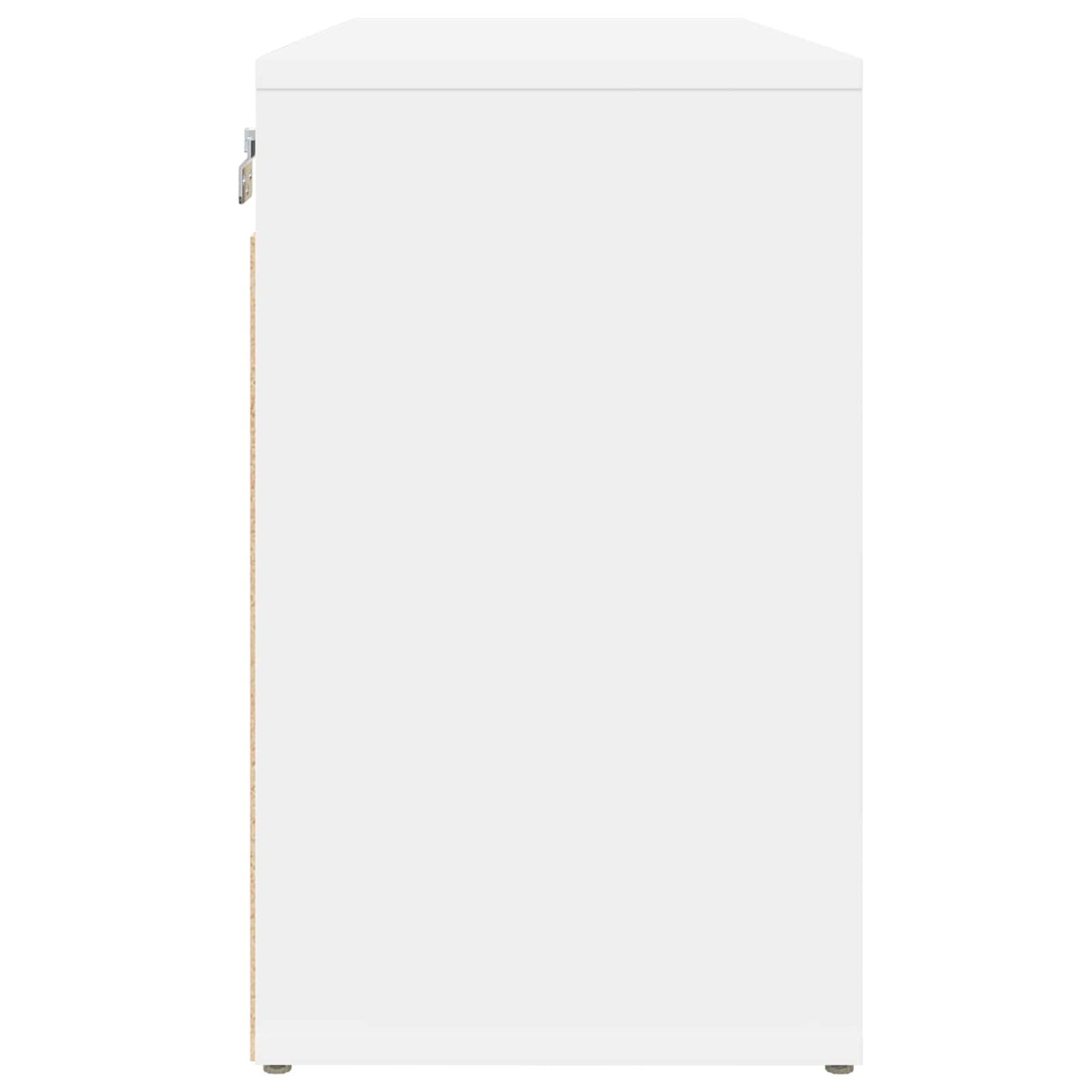 Sko skab med hylde Hvid 77,5 x 30 x 51 cm Konstrueret træ