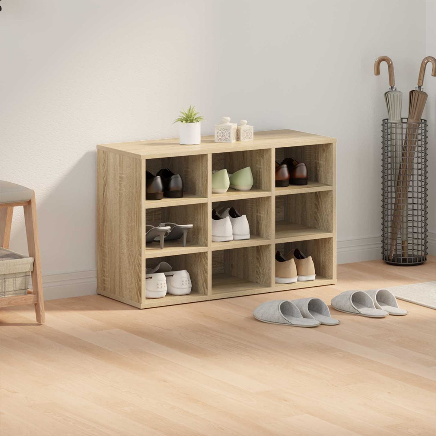 Sko skab med hylde Sonoma eg 77,5 x 30 x 51 cm Konstrueret træ