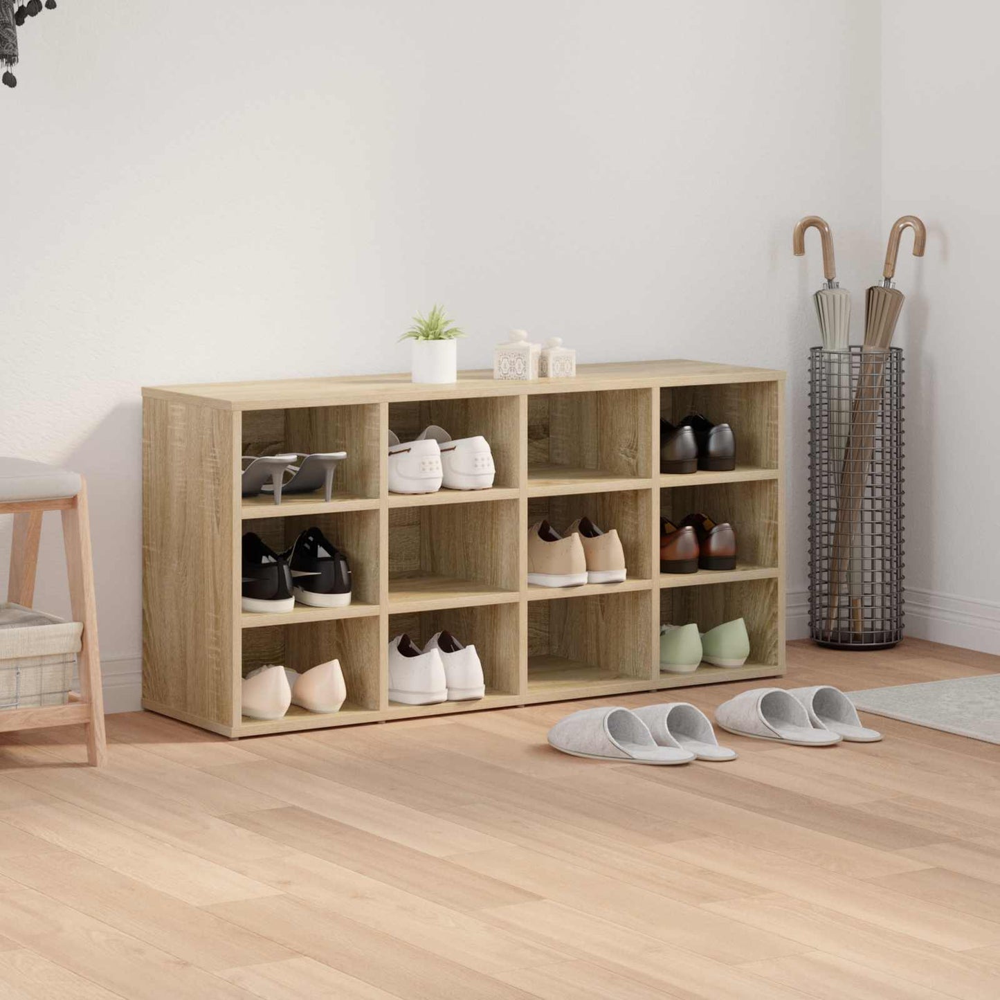 Sko skab med hylde Sonoma eg 103 x 30 x 51 cm Konstrueret træ