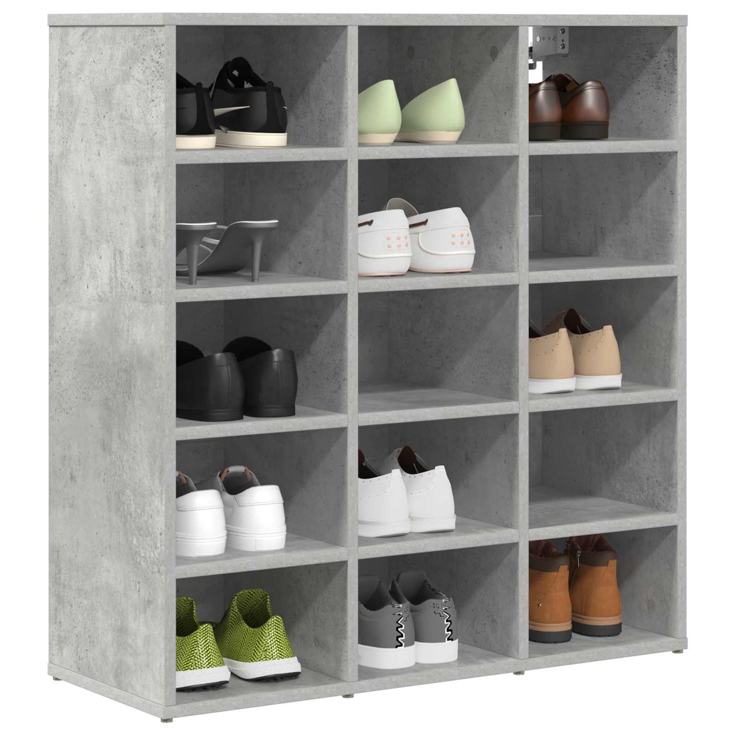 Sko skab med hylde Betongrå 77,5 x 30 x 83,5 cm Konstrueret træ