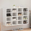 Sko skab 103 x 30 x 67 cm Konstrueret træ Hvid