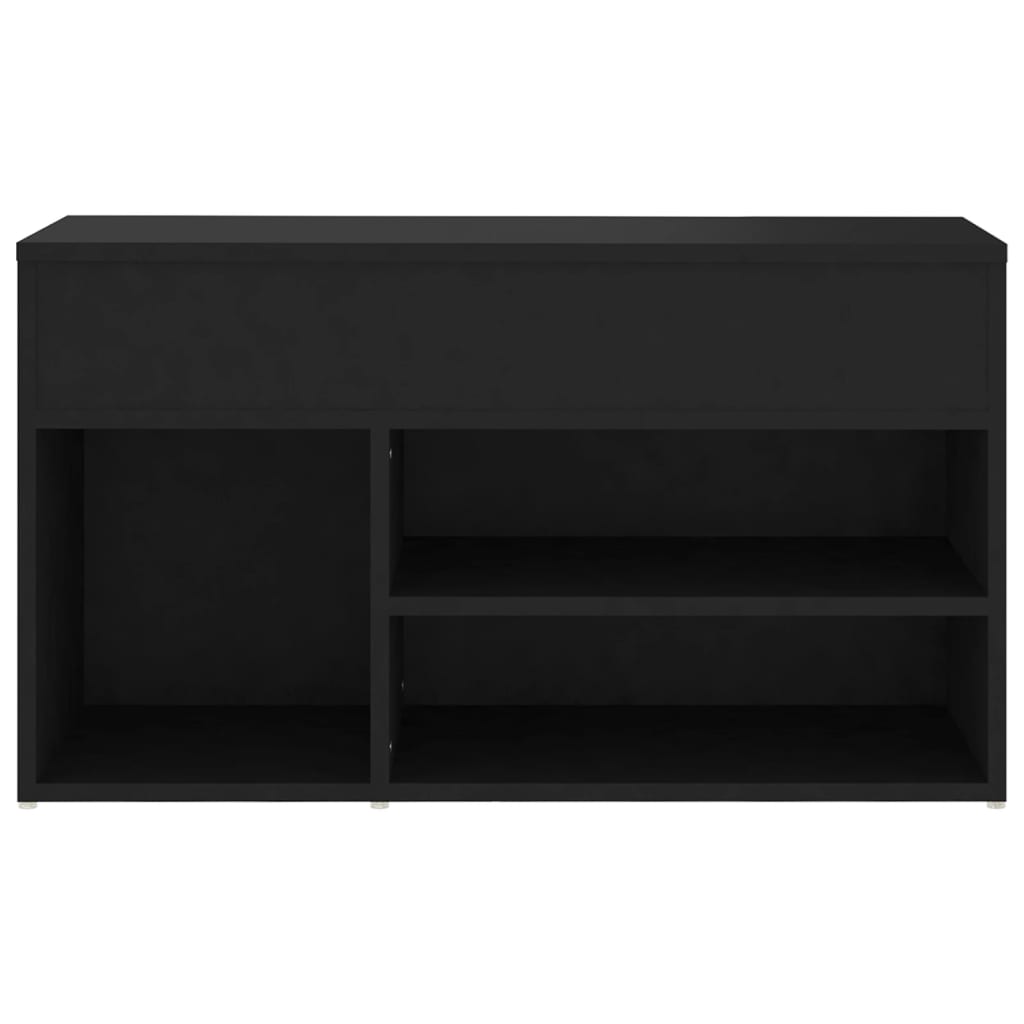 skobænk 80x30x45 cm konstrueret træ sort