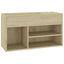 skoreol 80x30x45 cm konstrueret træ sonoma-eg