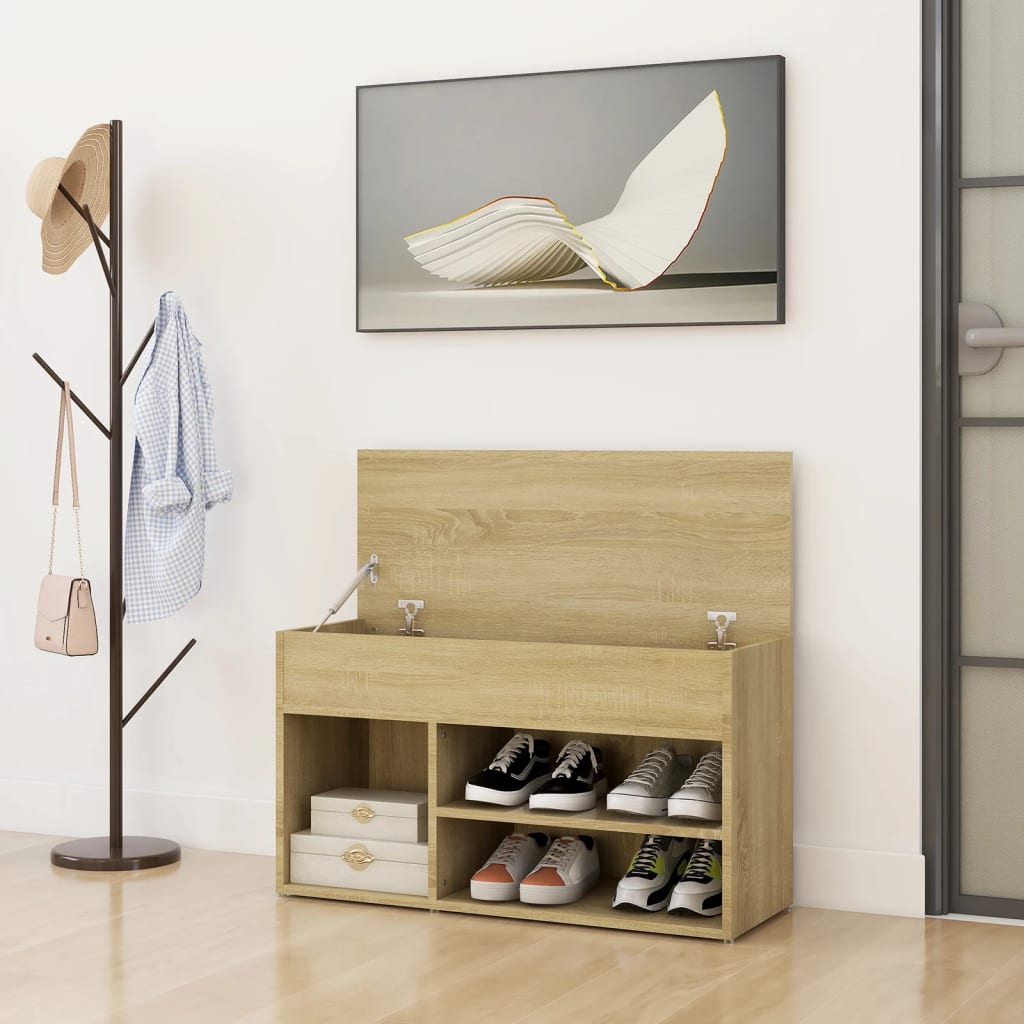 skoreol 80x30x45 cm konstrueret træ sonoma-eg