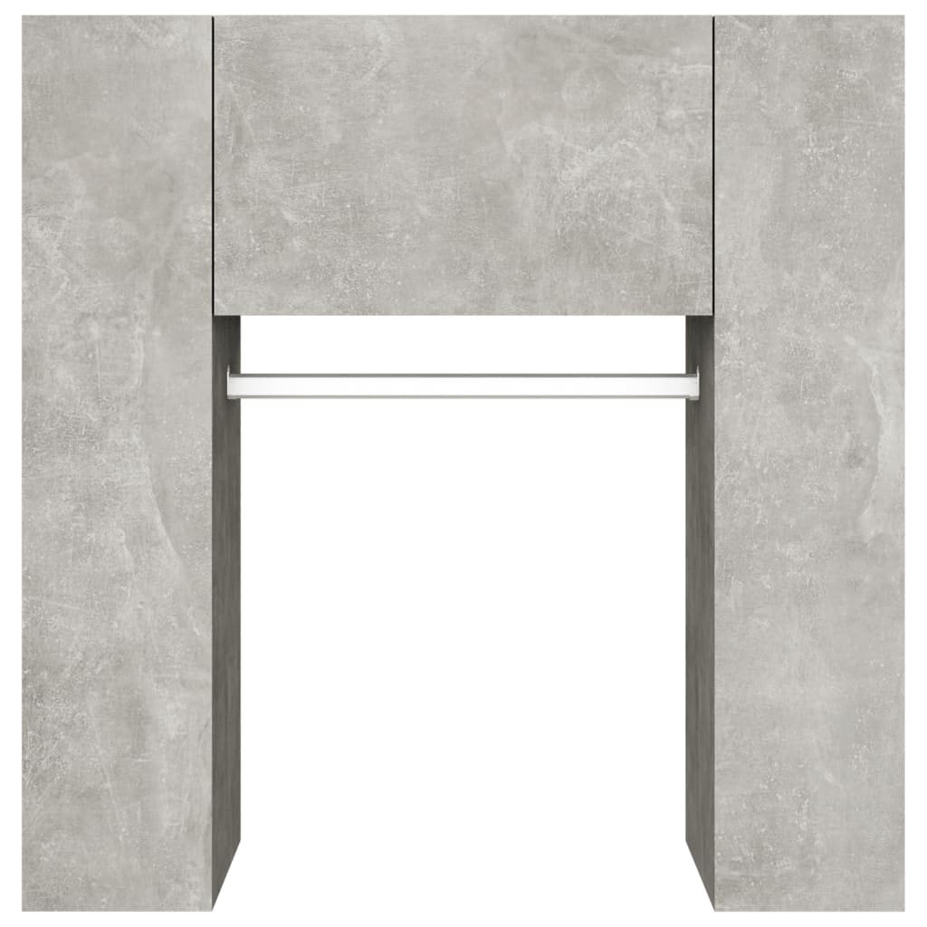 entrémøbel 97,5x37x99 cm konstrueret træ betongrå