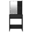 makeupbord med LED-lys 60x40x140 cm sort