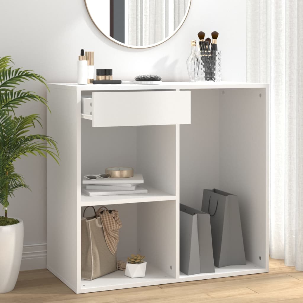 badeværelsesskab 80x40x75 cm konstrueret træ hvid billede