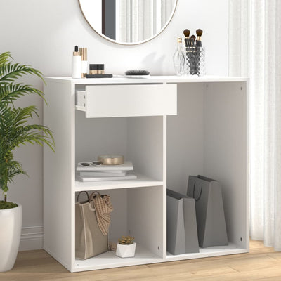 badeværelsesskab 80x40x75 cm konstrueret træ hvid