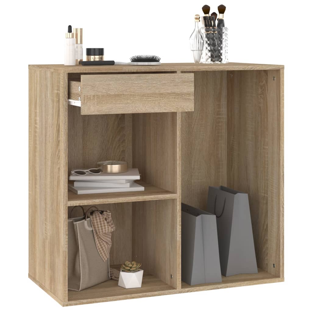 badeværelsesskab 80x40x75 cm konstrueret træ sonoma-eg