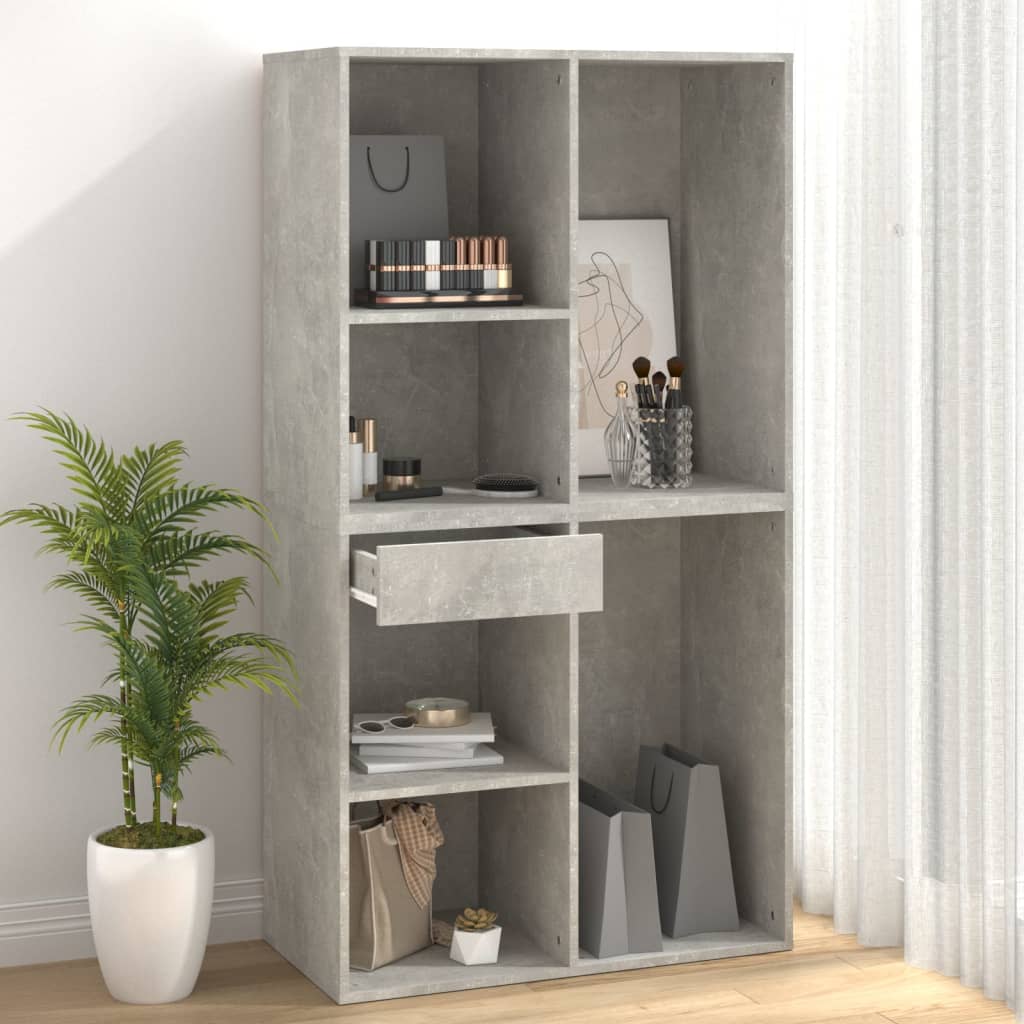 badeværelsesskab 80x40x75 cm konstrueret træ betongrå