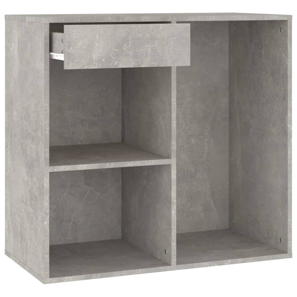 badeværelsesskab 80x40x75 cm konstrueret træ betongrå