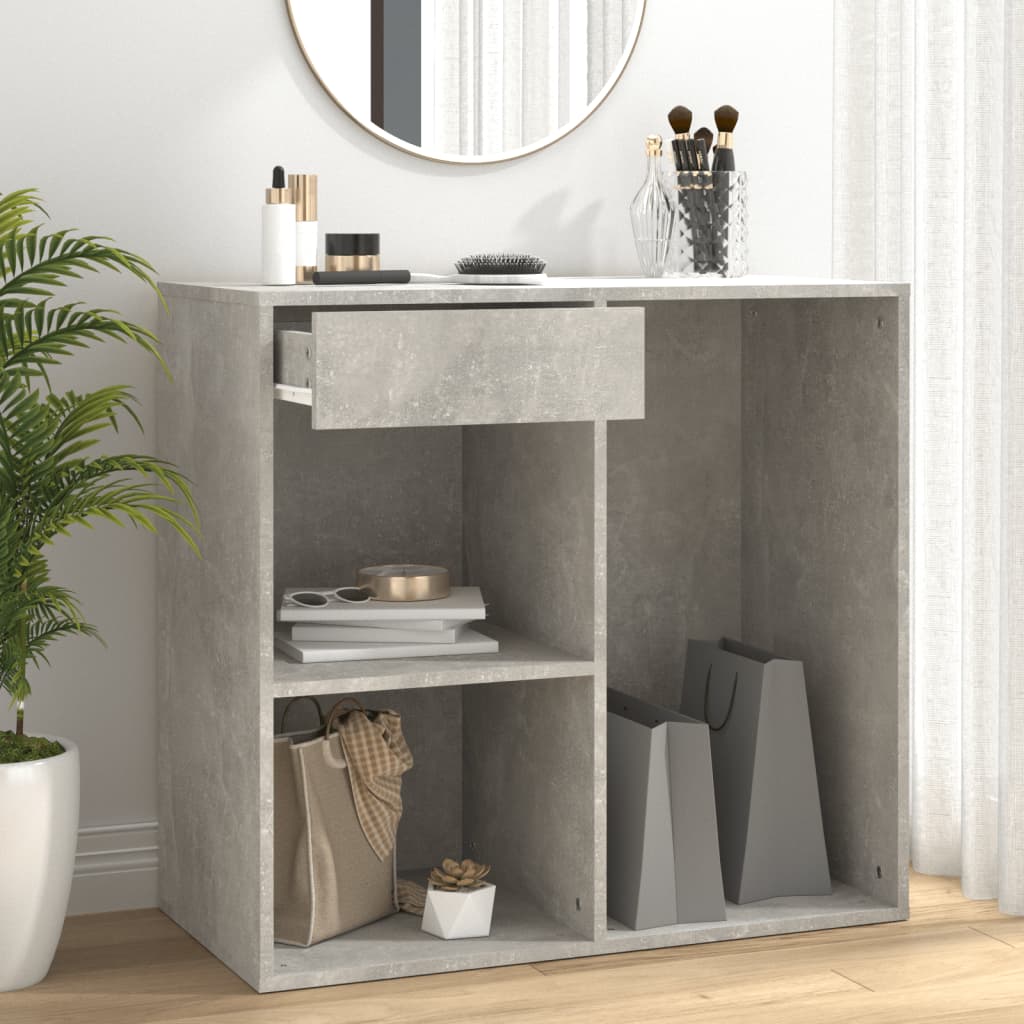 badeværelsesskab 80x40x75 cm konstrueret træ betongrå