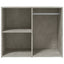 skab 80x40x65 cm konstrueret træ betongrå