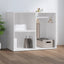 skab 80x40x65 cm konstrueret træ hvid højglans